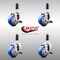 Service Caster 3 Inch 316SS Blue Poly Swivel 1-1/8 Inch Expanding Stem Caster Set Brake SCC SCC-SS316EX20S314-PPUBBLUE-TLB-118-4 - alternate 5